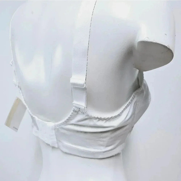 Amoena Greta white Masectomy cotton pocketed bra 36D - Picture 8 of 11